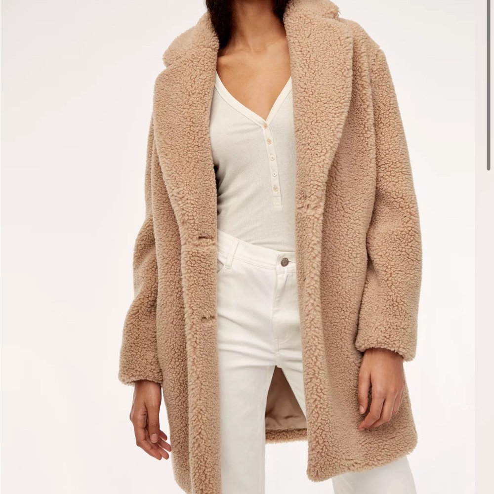 Aritzia (Wilfred Free) Teddy Cocoon Coat NWOT